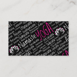 Tarjeta De Visita Centro de la yoga/negocio/profesor elegantes de la