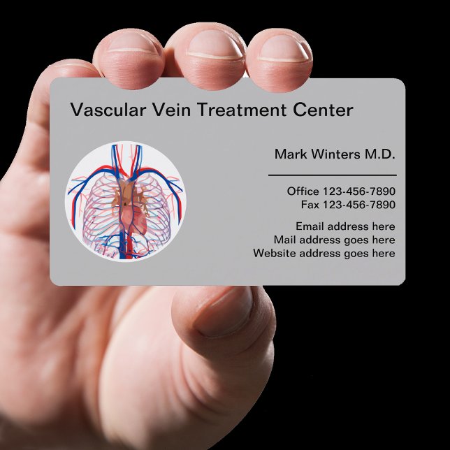 Tarjeta De Visita Centro De Vena Vascular Y Clínica De Salud (Subido por el creador)