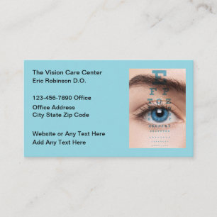 Tarjeta De Visita Centro de visión para Médicos de atención de la vi