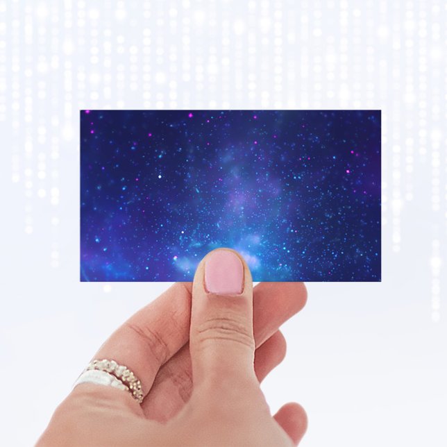 Tarjeta De Visita Centro galáctico azul Aqua en blanco foto celeste (Create your own minimalist celestial business cards.)