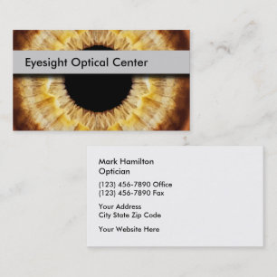 Tarjeta De Visita Centro Médico de Ojos Opticioso