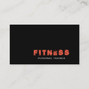 Tarjeta De Visita Centro personal del gimnasio de la aptitud del