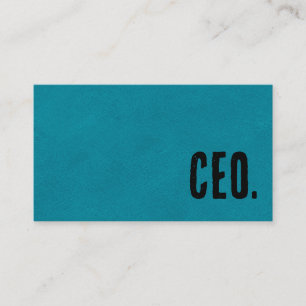Tarjeta De Visita CEO Cuero Azul Falso Premier