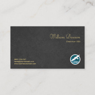 Tarjeta De Visita CEO gris corporativo profesional minimalista del