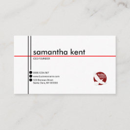 Tarjeta De Visita CEO llano blanco elegante de la empresaria