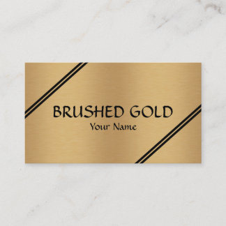 Tarjeta de visita cepillada del oro
