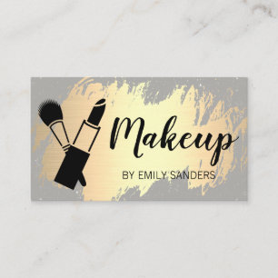 Tarjeta De Visita Cepillado de oro / maquillaje