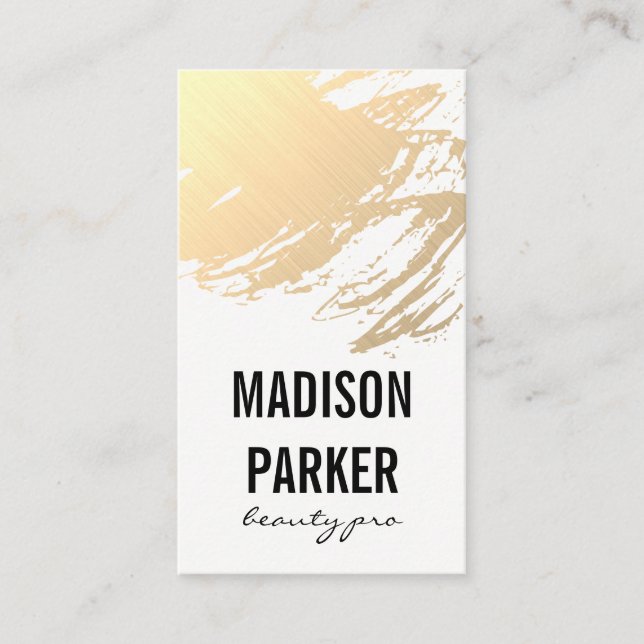 Tarjeta De Visita Cepillado dorado (Anverso)