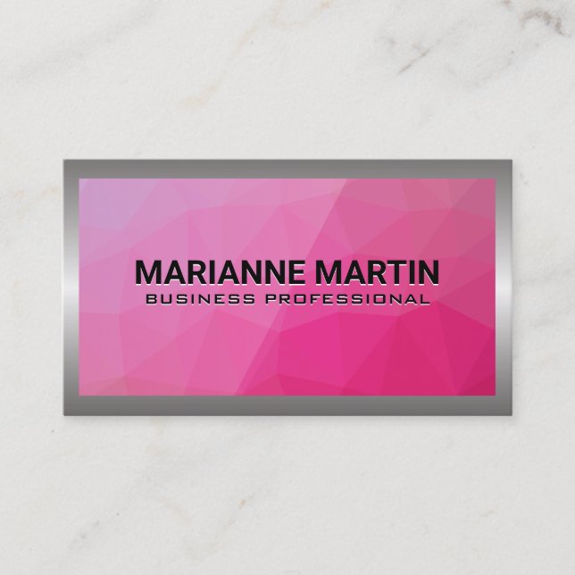 Tarjeta De Visita Cepillado plateado de aluminio metalizado | Magent (Anverso)