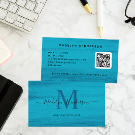 Tarjeta De Visita Cepillo azul oceánico estalla cepillo moderno códi