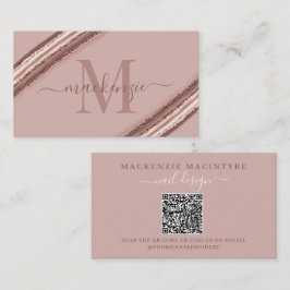 Tarjeta De Visita Cepillo de cobre de Relieve metalizado dorado Rosa