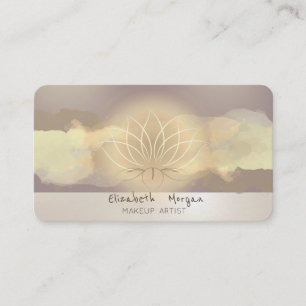Tarjeta De Visita Cepillo de color de agua moderno desgarre la flor