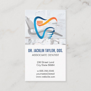 Tarjeta De Visita Cepillo de dientes Logo Dental   Atención Médica