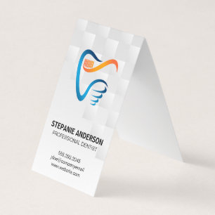 Tarjeta De Visita Cepillo de dientes y logotipo de diente   Dental