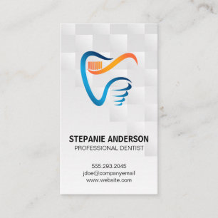 Tarjeta De Visita Cepillo de dientes y logotipo de diente   Dental