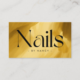 Tarjeta De Visita Cepillo de oro de artista de uñas