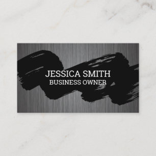 Tarjeta De Visita Cepillo estrangulado   Cepillado metálico