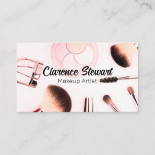 Tarjeta De Visita Cepillos de Maquillaje y Kit de Belleza