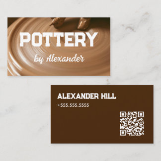 Tarjeta De Visita Cerámica Hecha a Mano con QR Personalizado