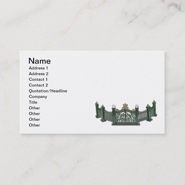 Tarjeta De Visita Cerca curvada metal (Anverso)