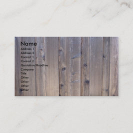 Tarjeta De Visita Cerca de madera resistida