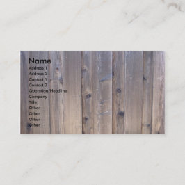 Tarjeta De Visita Cerca de madera resistida