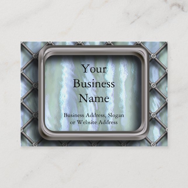 Tarjeta De Visita Cercado de la piscina de acero (Anverso)