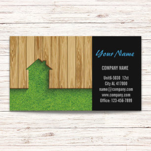 Tarjeta De Visita Cercas de construcción de carpintería