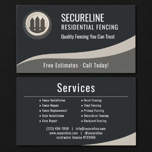 Tarjeta De Visita Cercas Residenciales