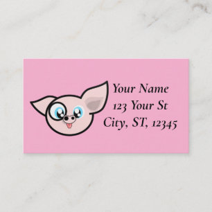 Tarjeta De Visita Cerdo Tonto Sonriendo Thunder_Cove