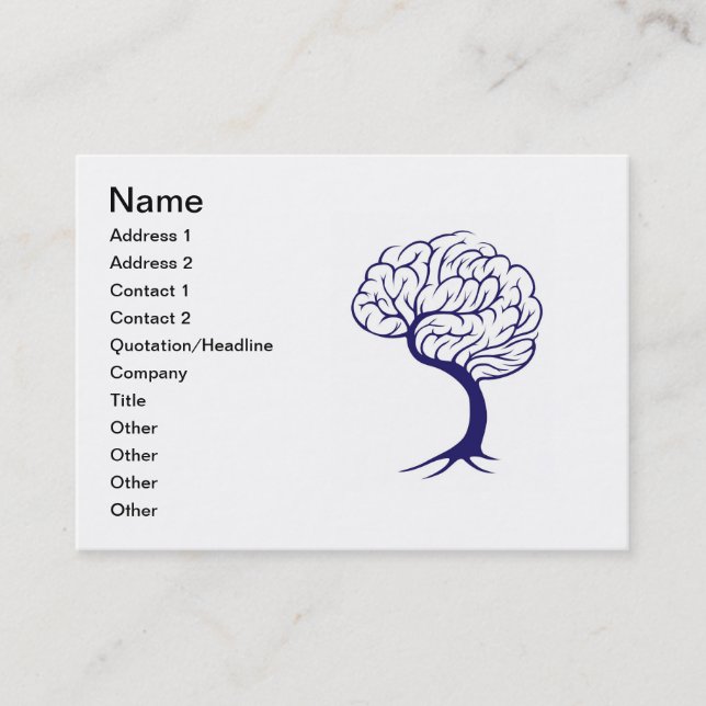 Tarjeta De Visita Cerebro del árbol (Anverso)