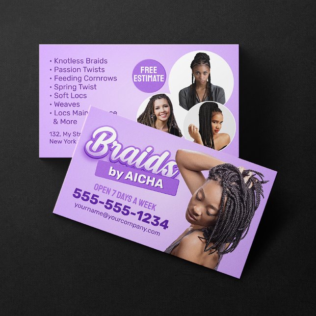 Tarjeta De Visita Cerebros de cerdos de pelo morado Braider para tre (Subido por el creador)