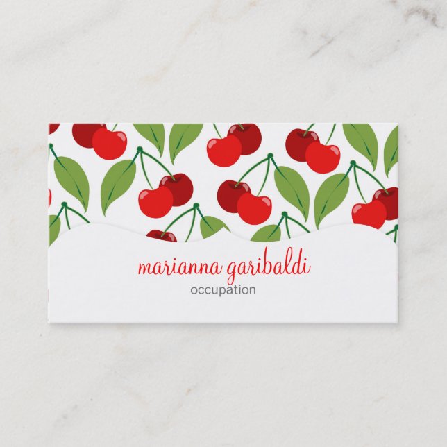 Tarjeta De Visita Cerezas retras Profissional (Anverso)