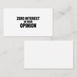 Tarjeta De Visita Cero Interés En Tu Opinión Material De Oficina Min