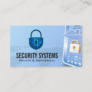 Tarjeta De Visita Cerradura cibernética de seguridad Tecnología de
