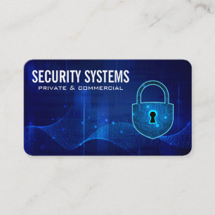 Tarjeta De Visita Cerradura cibernética de seguridad Tecnología mo