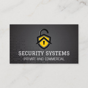 Tarjeta De Visita Cerradura con Candado   Protección de Seguridad   