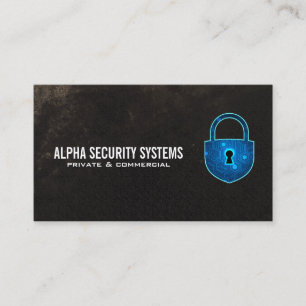 Tarjeta De Visita Cerradura de seguridad   Tecnología cibernética en