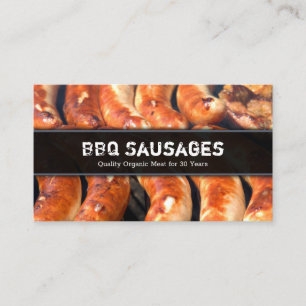 Tarjeta De Visita Cerrar la foto de las salchichas en la barbacoa -