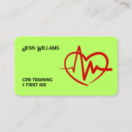 Tarjeta De Visita Certified CPR Instructor Custom QR