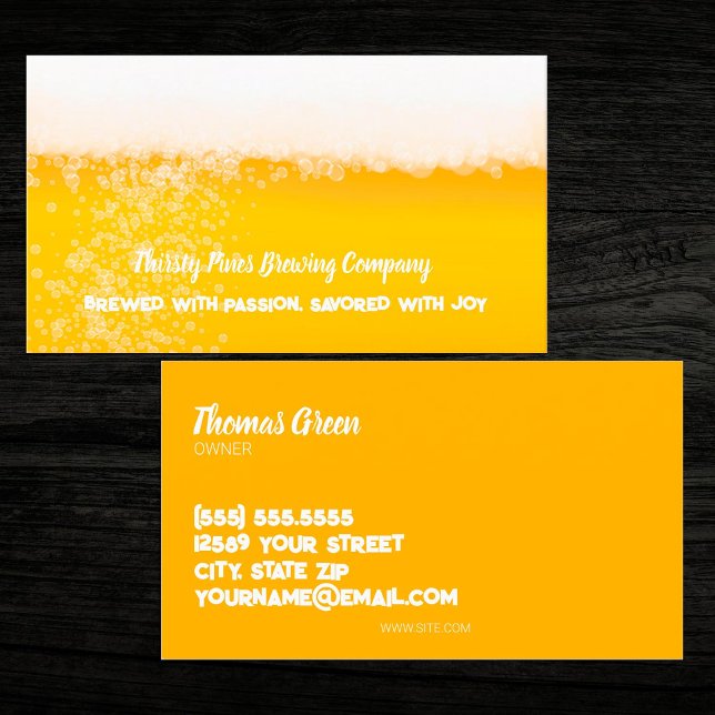 Tarjeta De Visita Cervecería 🍺 Craft (Craft Brewery Business Cards)