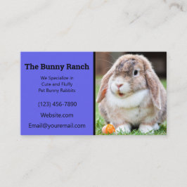 Tarjeta De Visita Cervecería de conejo azul