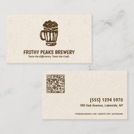 Tarjeta De Visita Cervecería QR escaneable
