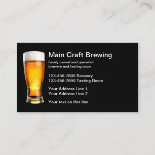 Tarjeta De Visita Cervecería Y Salón De Té