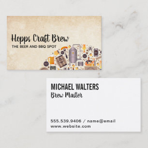Tarjeta De Visita Cerveza artesanal Cervecería Restaurante