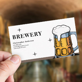 Tarjeta De Visita Cerveza barata a mano Mug - Cervecería