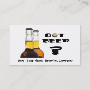 Tarjeta De Visita ¿Cerveza conseguida? Compañía de elaboración d