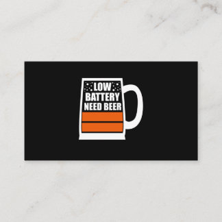 Tarjeta De Visita Cerveza de baja necesidad de batería