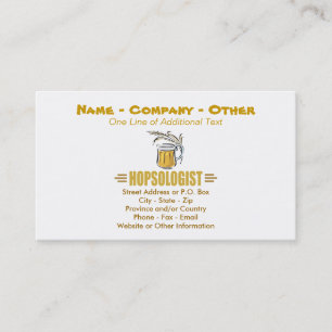 Tarjeta De Visita Cerveza Divertida