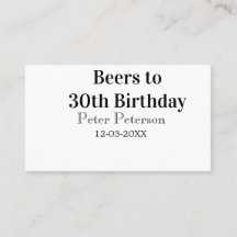 Cervezas para cumpleaños 30 nombre fecha hombre el